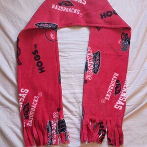 Arkansas Razorback Hogs College Football team scarf